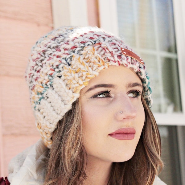 Thick and Quick bulky crochet beanie Pattern