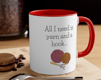 Crochet Funny Quote Mug, 11oz