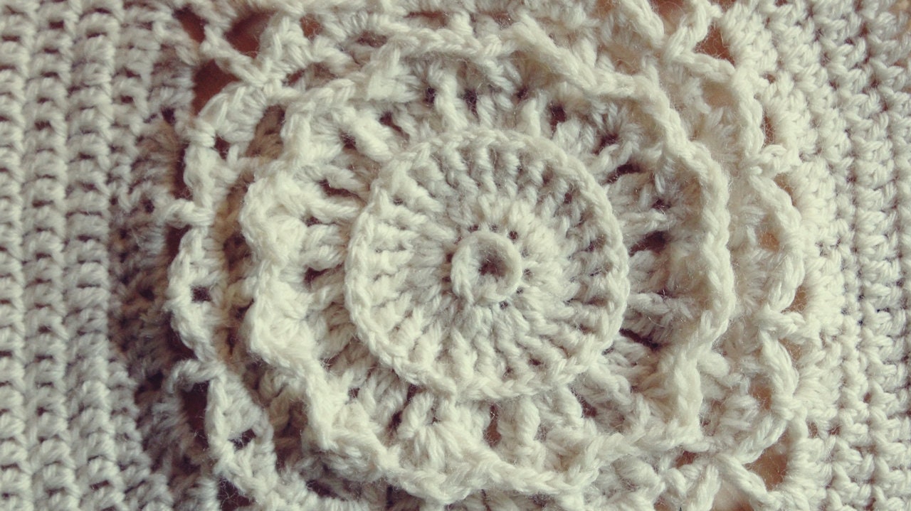 Raised Circle Crochet Granny Square Etsy