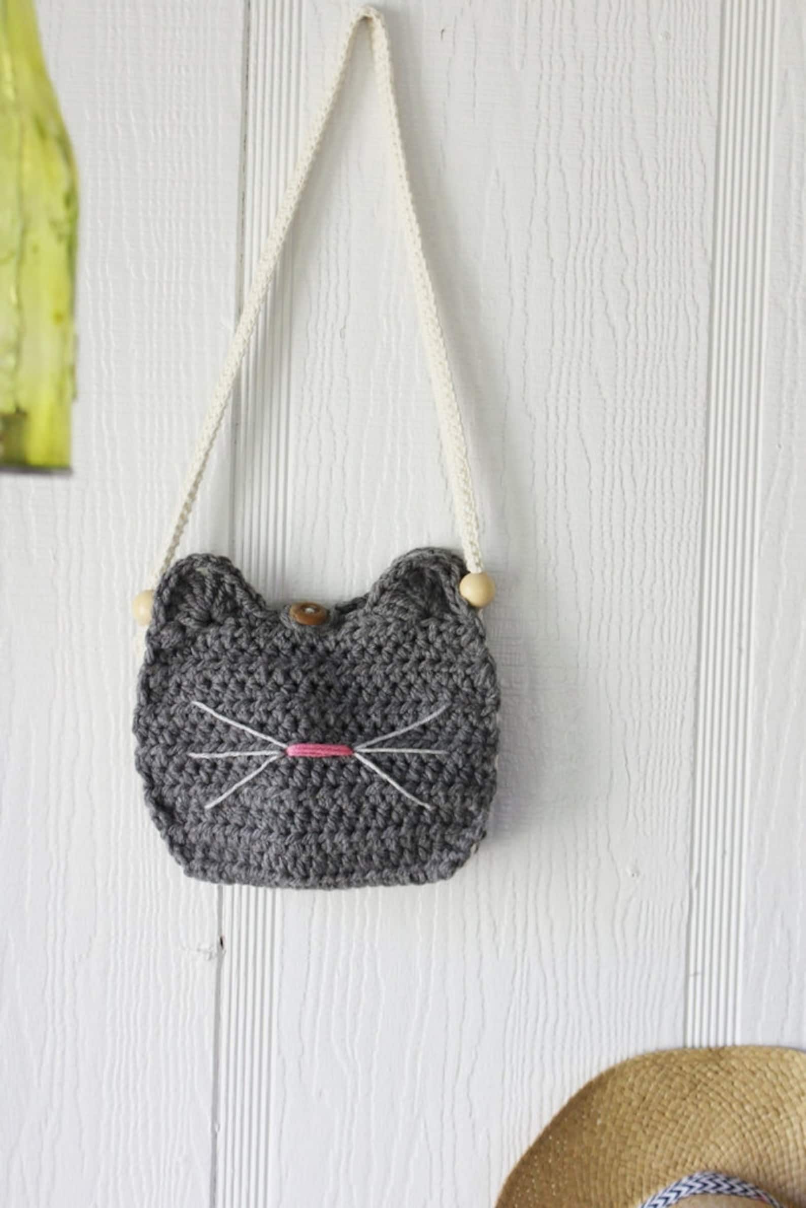 Crochet Cat Bag Pattern Crochet Cat Purse Etsy