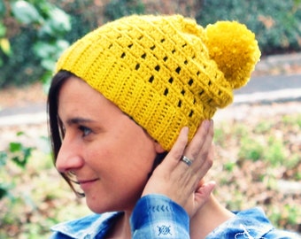 Crochet Hat Pattern crochet slouch beanie pattern