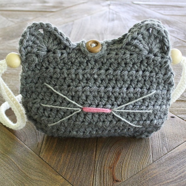 Bolso Gato A Crochet