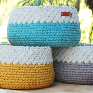 Crochet Basket Pattern - Siesta Key crochet Baskets