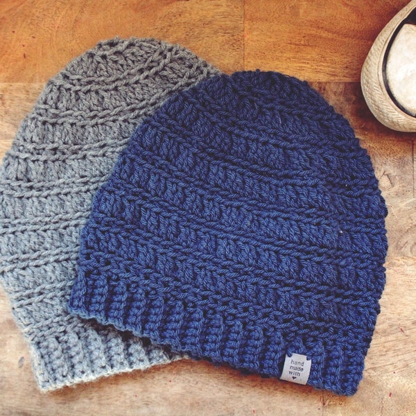 Crochet hat pattern for men Chucks beanie