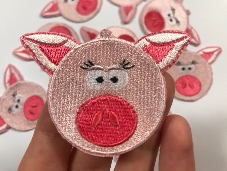 Cute Pig Iron on patch 1.85 inches 4.7 cm Comes by 1 Appliqu\u00e9
