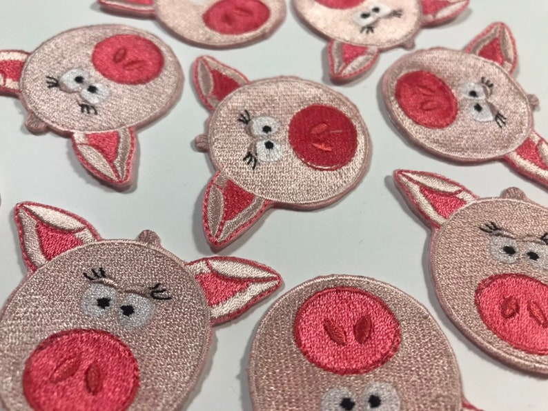 Cute Pig Iron on patch 1.85 inches 4.7 cm Comes by 1 Appliqu\u00e9
