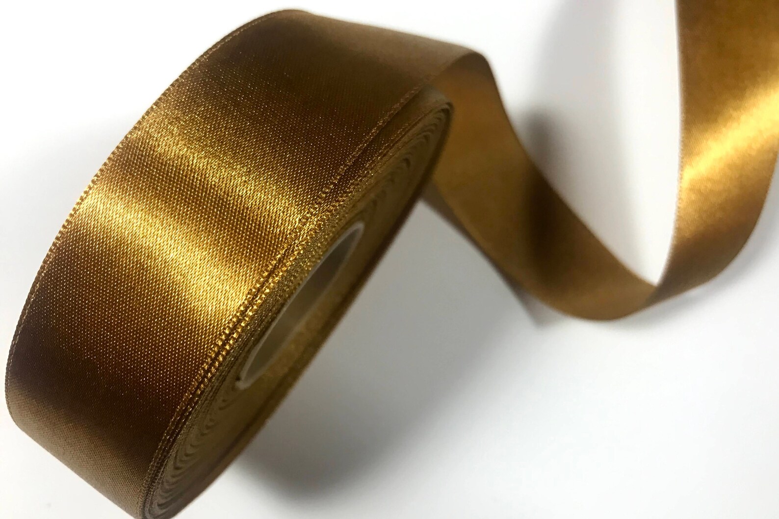 Dark Gold Bronze Satin Ribbon/ Width 1/4 Inch 0.6 Cm/ Etsy