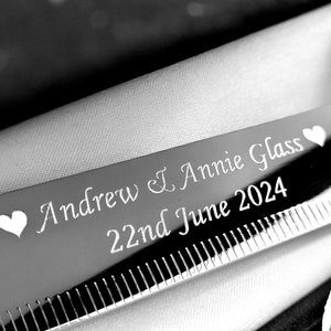 Personalised Wedding Cake Knife Luxury Gift Boxed, Engraved Custom Stainless Steel Knife. Marriage, Anniversary, Engagement, Christening. image 3