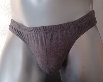 Lavage Cuir Maillots de Bain Slip Suede Lingerie Hommes Sous-vêtements Lingerie Boxer Shorts Élastique Anti-Cuir Gris Gr S-XL Unique