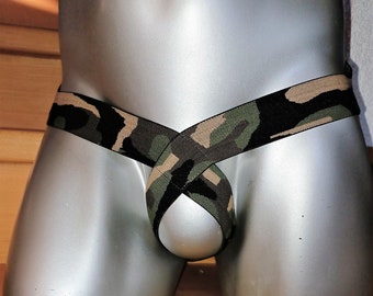 Sling Thong Camouflage Cockstrap ouvert Push Up Slip Men Toy Gay army colors available in sizes S, M, L, XL