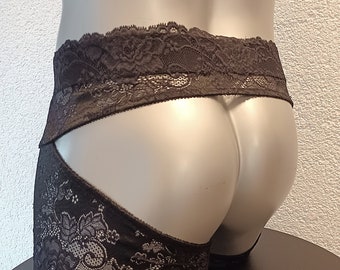 Herren Boxershorts Unterwäsche  Dessous polos pofrei Po-offen open Butt Reizwäsche ouvert  Lingerie Sissy Boxershort