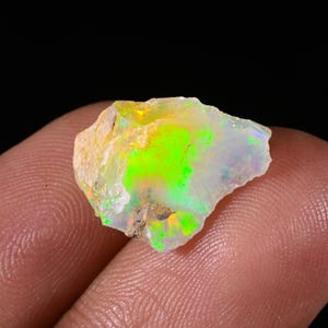 6,50 cts, opale naturelle brute, multi-feu, opale sèche non traitée, 16 x 10 x 11 mm, opale brute à découper.