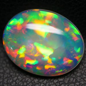 4.10 Cts Natural Ethiopian Opal Cabochon: Loose Gemstone, 12x14.5 mm