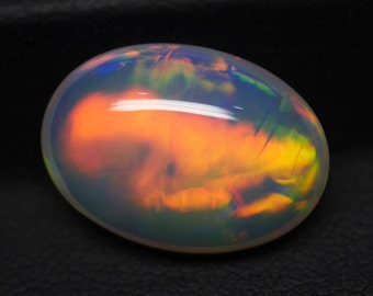 2.60 Cts Size Brilliant Smoked Ethiopian Opal Oval Cabochon 10x13 MM