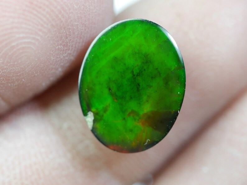 2.60 Cts  Size Brilliant Smoked Ethiopian Opal Oval Cabochon 10x13 MM