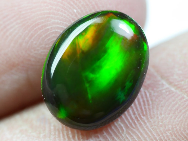 2.60 Cts Size Brilliant Smoked Ethiopian Opal Oval Cabochon 10x13 MM