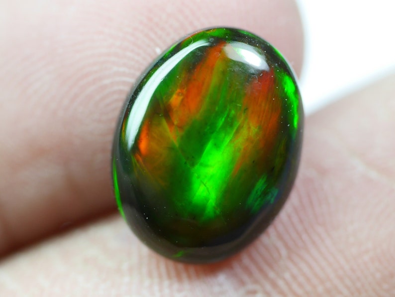 2.60 Cts Size Brilliant Smoked Ethiopian Opal Oval Cabochon 10x13 MM