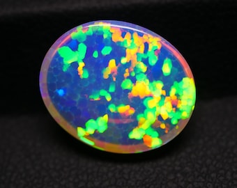 5.70 Cts Honeycomb Fire Natural Ethiopian Opal Oval Cabochon( 13x16 MM) for jewellery