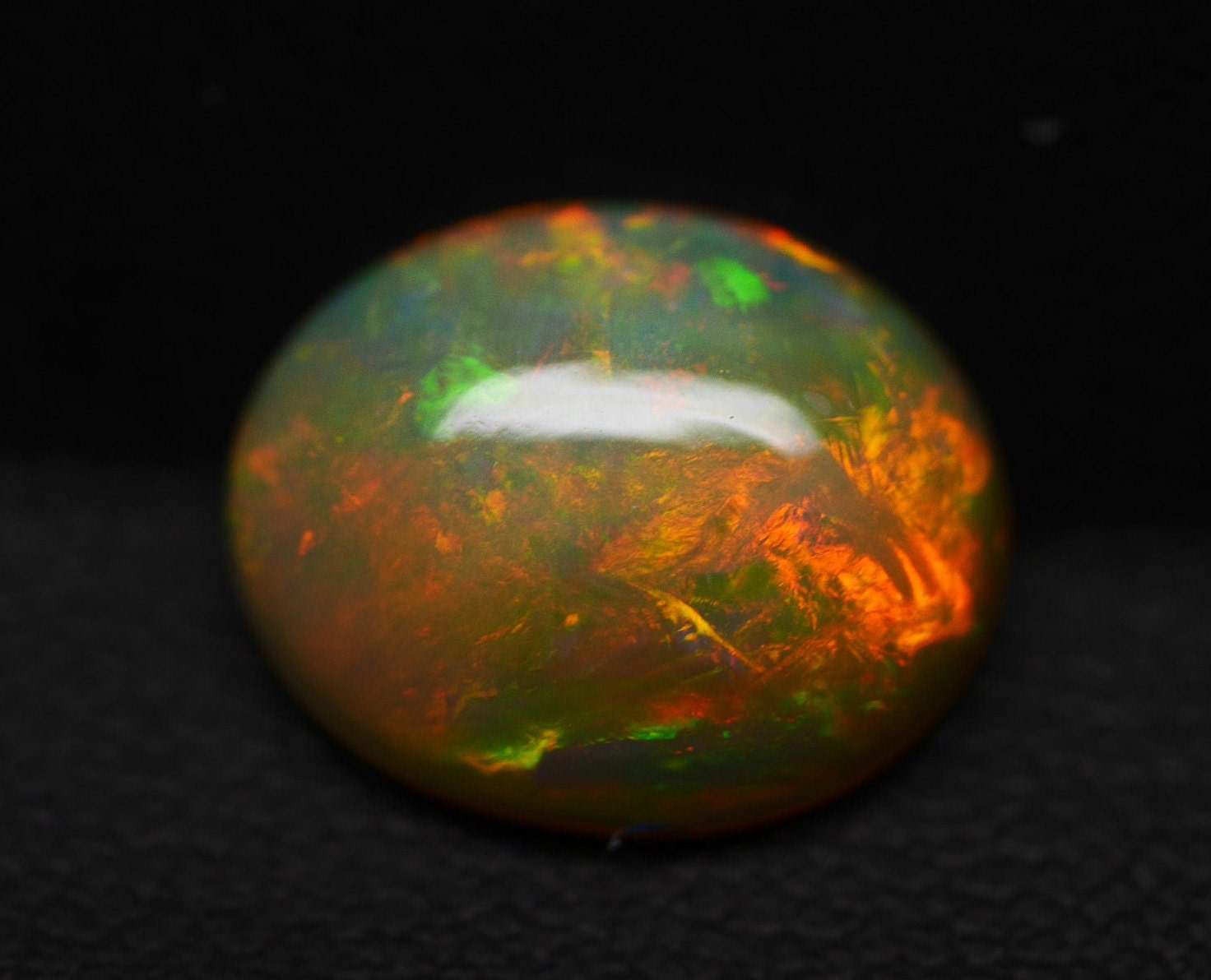 2.60 Cts Size Brilliant Smoked Ethiopian Opal Oval Cabochon 10x13 MM