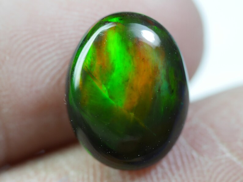 2.60 Cts Size Brilliant Smoked Ethiopian Opal Oval Cabochon 10x13 MM