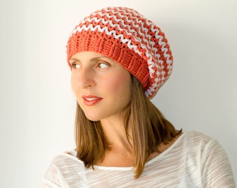 Knit hats women, womens beanies, slouchy beanie hat, knit beanie hat, crochet beanie, winter hat women, hats for women, striped hat