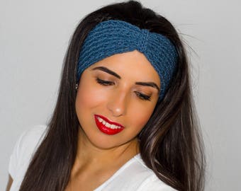 Turban headband, winter turban, knitted turban, crochet headband, womens headband, knotted headband, winter ear warmer, turban headwrap