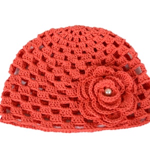 Crochet baby girl hat, baby flower hat, baby girl sun hat, baby girl summer hat, knit baby hat, baby girl beanie, baby hat, 6-12 months