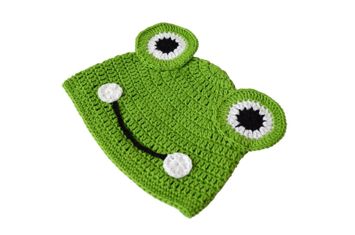 Crochet Frog Baby Boy Hat Green Baby Hat Animal Baby Hat Etsy