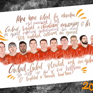 Impresión de la alineación del Himno del Rugby Galés 2022
