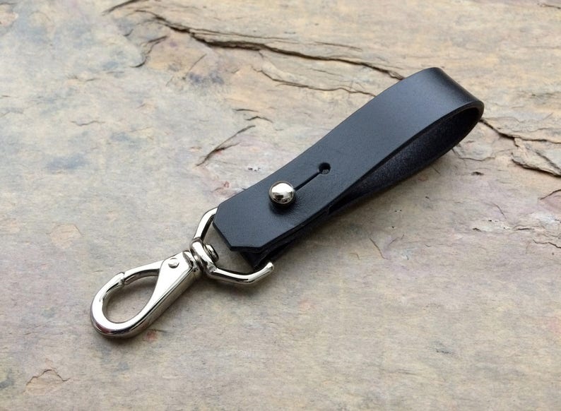 Leather Lanyard Leather Belt Lanyard Belt Keychain Keyring Etsy
