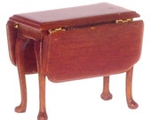 Dollhouse Miniature 1 24 Scale Jefferson Drop Leaf Table, Walnut Finish T6908
