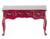 Dollhouse Miniature Side Table, Mahogany Finish J51012MH