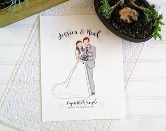 Ritratto di matrimonio / Ritratto di anniversario / Illustrazione personalizzata