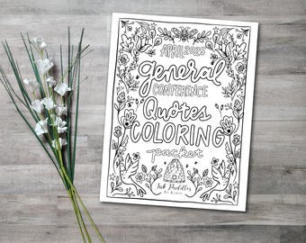 Instant Digital Download | Spring 2025 General Conference Quote Coloring Book | Church of Jesus Christ of Latter-day Saints