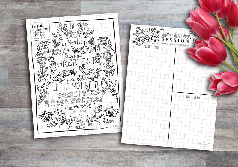 Instant Digital Download General Conference Notes / BUJO Bundle image 8