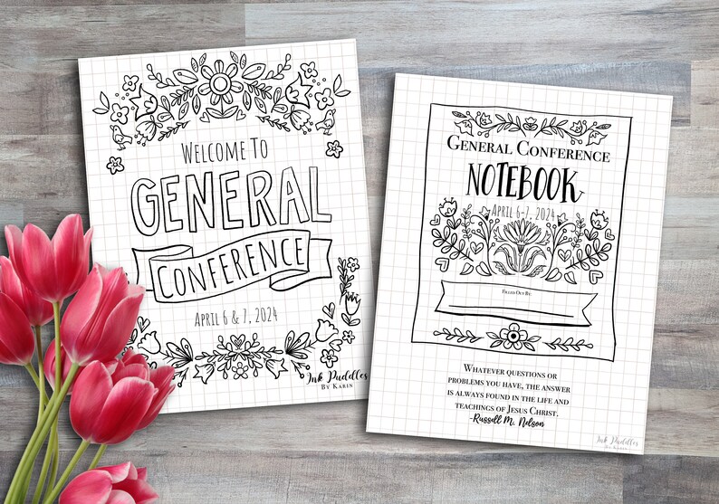 Instant Digital Download General Conference Notes / BUJO Bundle image 2