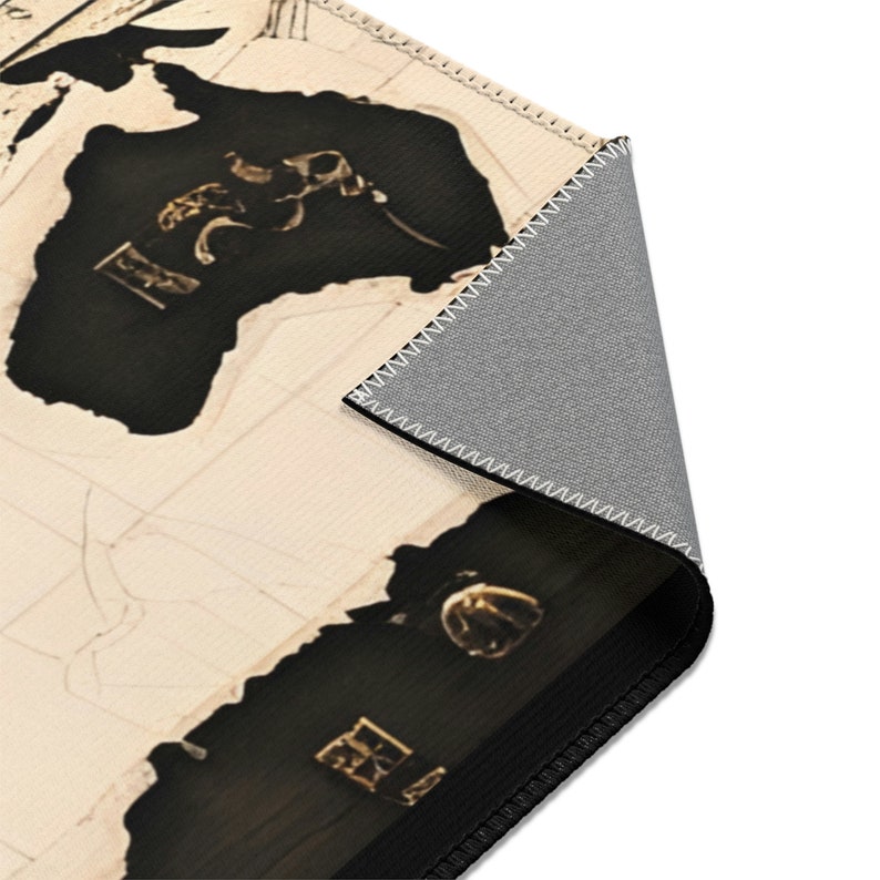 Area Rug | Steampunk World Map Area Rug | Add a Touch of Victorian ...