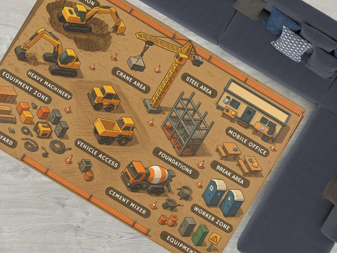 Little Builder Zone - Construction Site Play Mat for Kids - STEM ...
