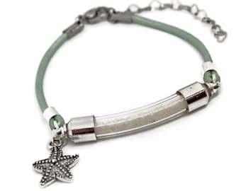 New Jersey NJ Beaches Sand Bracelet | Select Leather or Macrame'