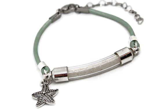 New Jersey NJ Beaches Sand Bracelet | Select Leather or Macrame'