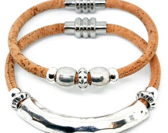 Cork Bracelet or Necklace: Choose Your Style & Color