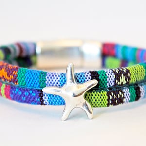 STARFISH Bracelet Woven Cotton Bracelet  | Tribal Ethnic Bracelet | Unisex Jewelry | Bohemian Bracelet | Unisex Bracelet