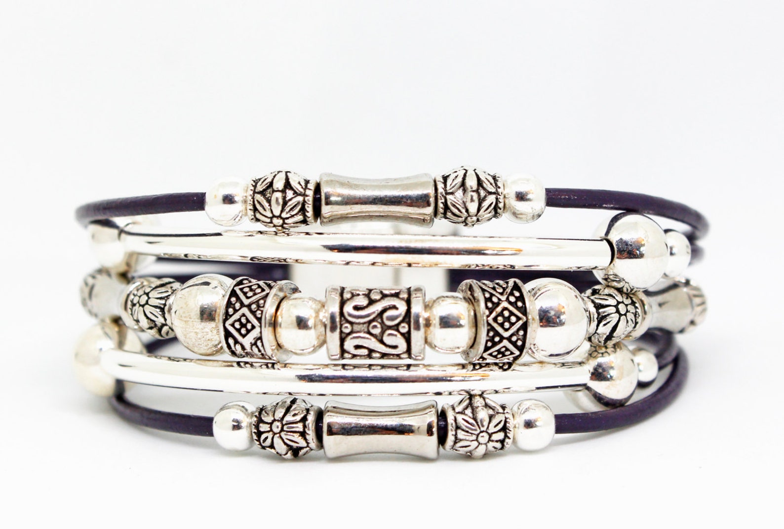 The Bead Me Up Beaded Leather Bracelet Tribal Etsy