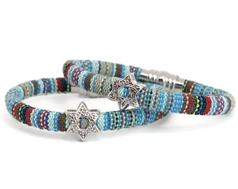 Jewish Star of David Woven Bracelet | Vegan | Jewish Jewelry Gift