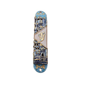 Mezuzah Case - Jerusalem Design Door Mezuza For 7 cm Scroll