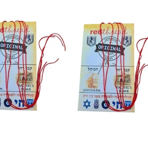 2 pack of 5 Thin Jerusalem KABALLAH red string evil eye protector