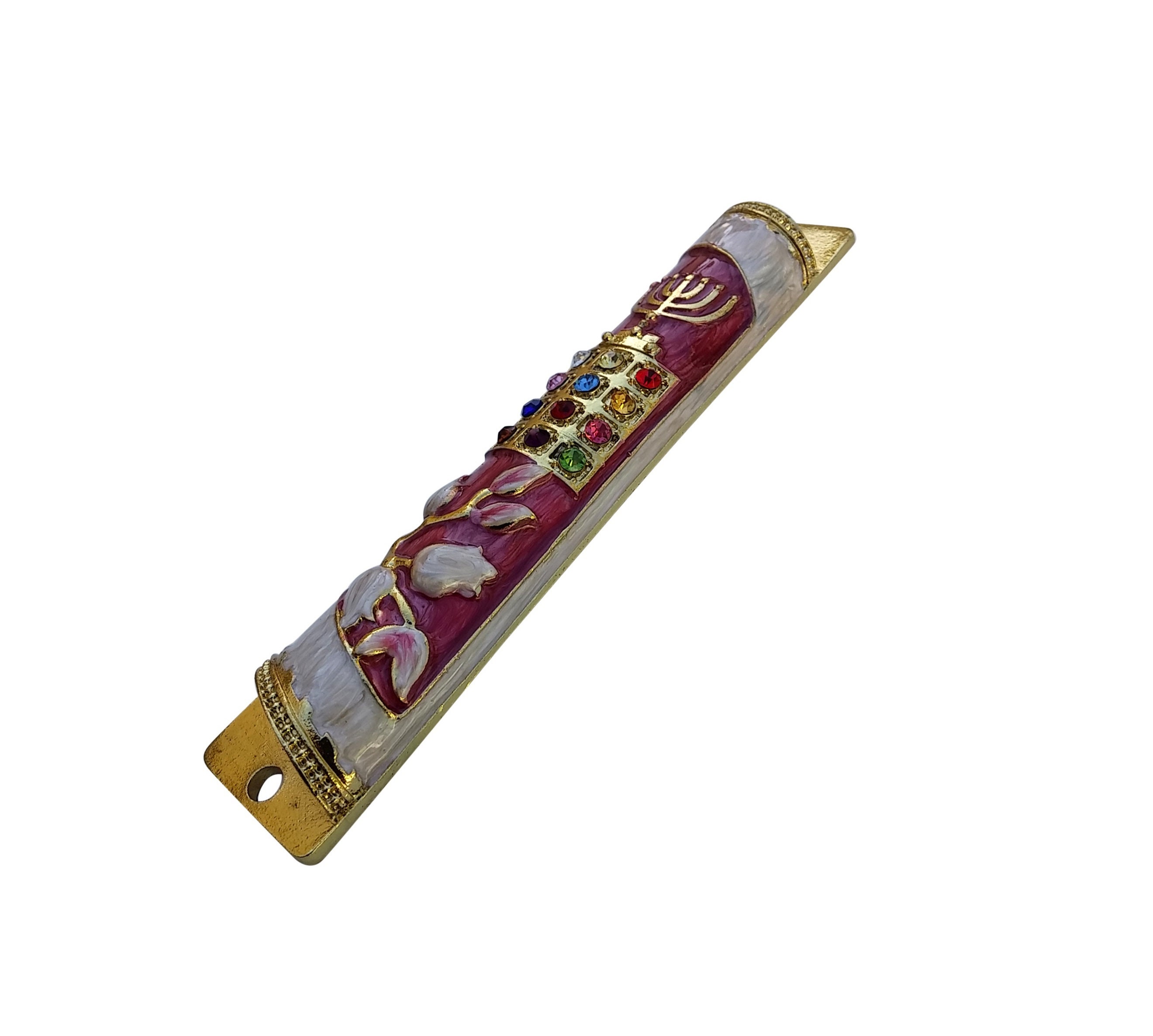 Mezuzah Case Door Mezuza For 10 cm Scroll with enamel Etsy