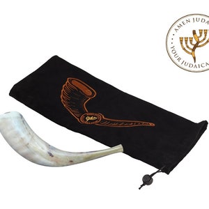 Amen Judaica Ram Horn Shofar Full Poled 14&quot;-16&quot; mit Tasche Great Sound