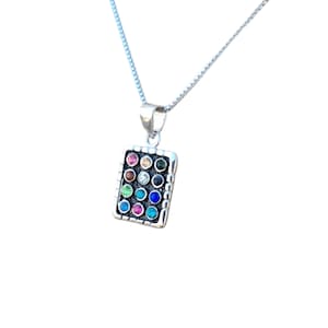 Priestly Breastplate Hoshen Chosen Pendant Necklace 925 Sterling Silver Plus Chain