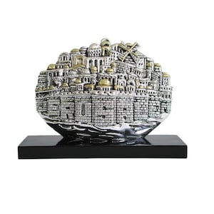Old City Of Jerusalem Panoramic Model Stand Silver Plated